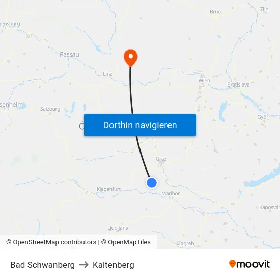 Bad Schwanberg to Kaltenberg map
