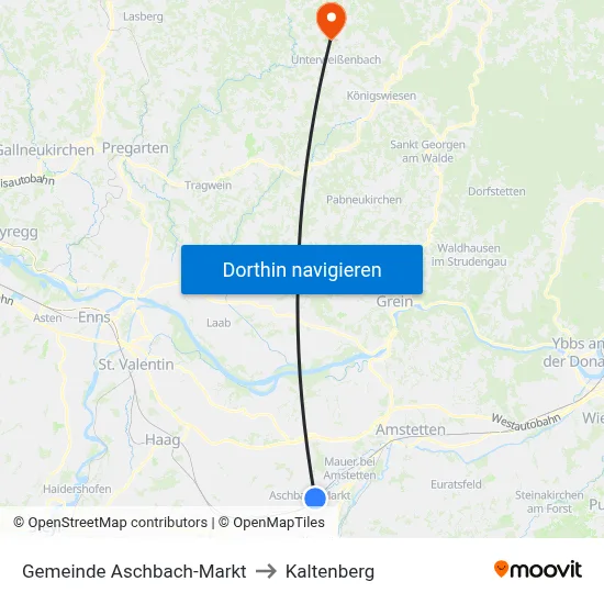Gemeinde Aschbach-Markt to Kaltenberg map