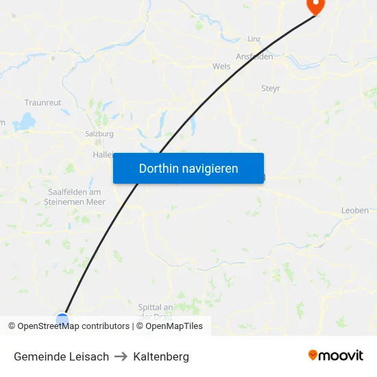 Gemeinde Leisach to Kaltenberg map