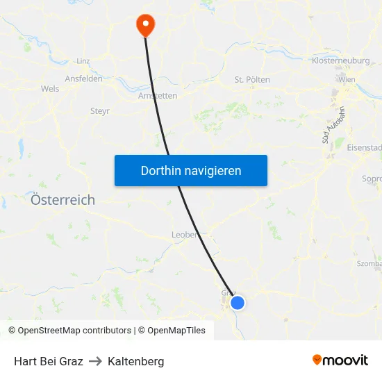 Hart Bei Graz to Kaltenberg map