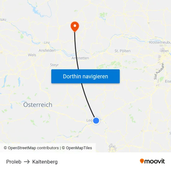 Proleb to Kaltenberg map