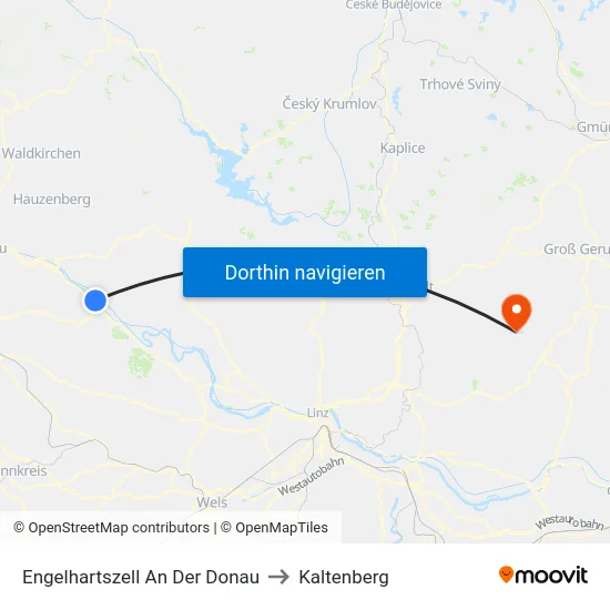 Engelhartszell An Der Donau to Kaltenberg map