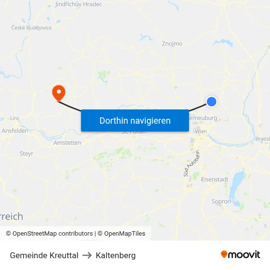 Gemeinde Kreuttal to Kaltenberg map