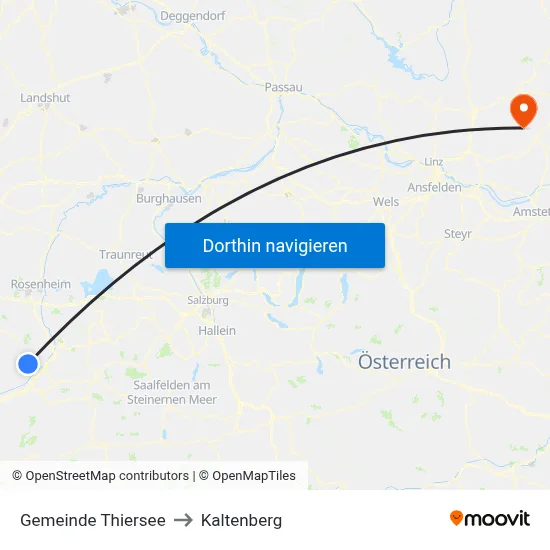 Gemeinde Thiersee to Kaltenberg map
