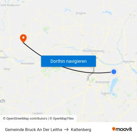 Gemeinde Bruck An Der Leitha to Kaltenberg map