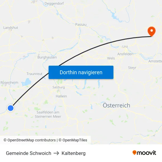 Gemeinde Schwoich to Kaltenberg map