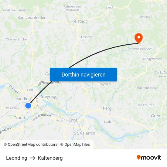 Leonding to Kaltenberg map