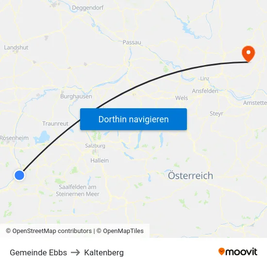 Gemeinde Ebbs to Kaltenberg map