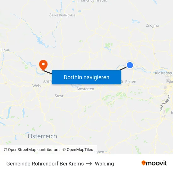 Gemeinde Rohrendorf Bei Krems to Walding map