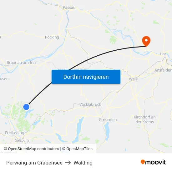 Perwang am Grabensee to Walding map