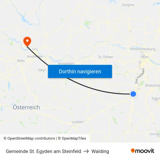 Gemeinde St. Egyden am Steinfeld to Walding map