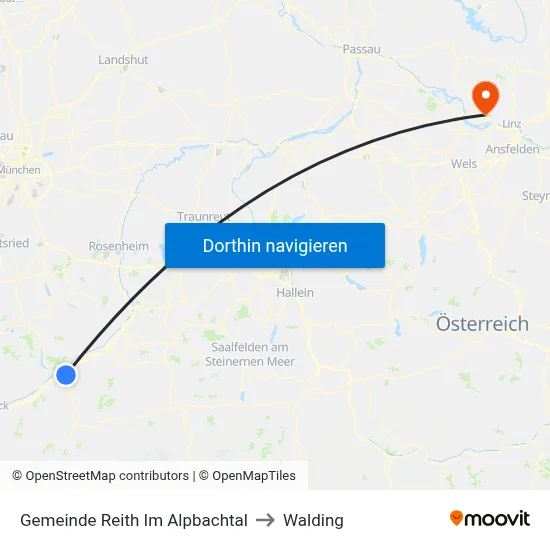 Gemeinde Reith Im Alpbachtal to Walding map