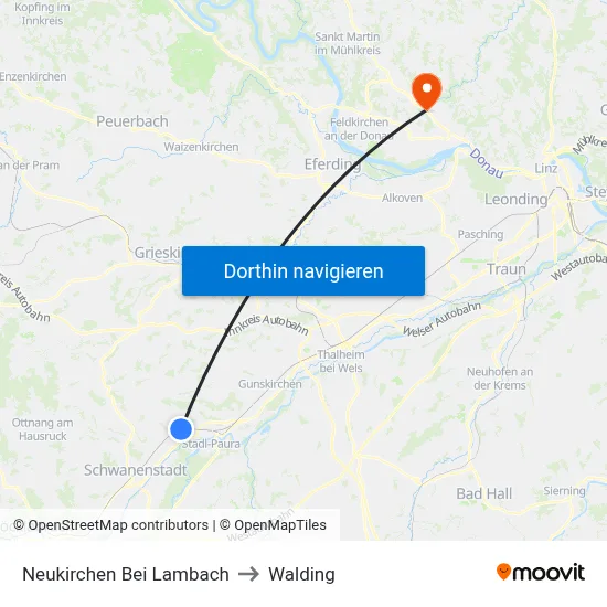 Neukirchen Bei Lambach to Walding map