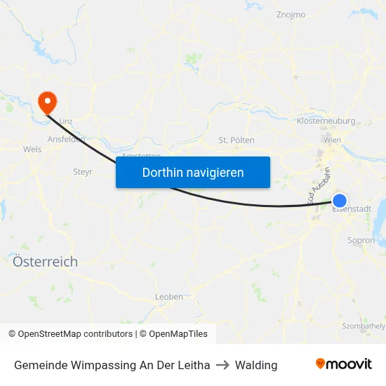 Gemeinde Wimpassing An Der Leitha to Walding map