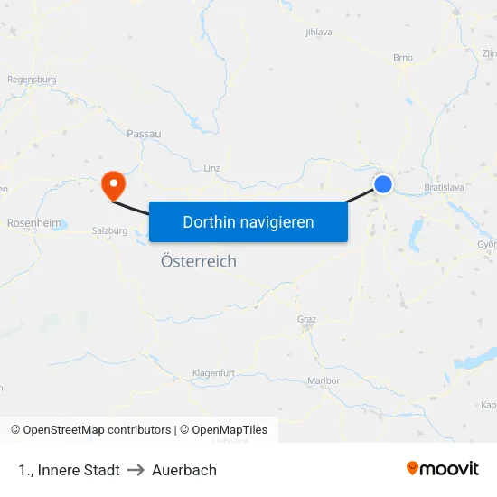 1., Innere Stadt to Auerbach map