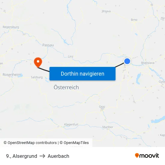 9., Alsergrund to Auerbach map