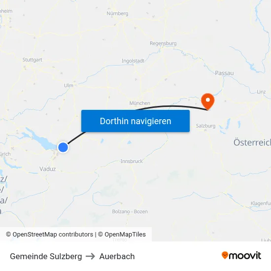 Gemeinde Sulzberg to Auerbach map