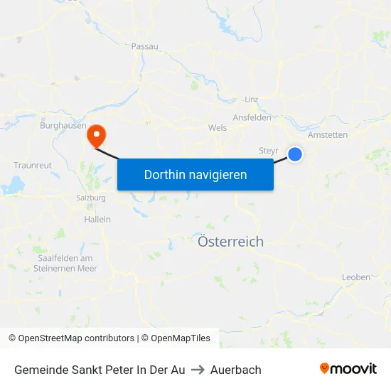 Gemeinde Sankt Peter In Der Au to Auerbach map