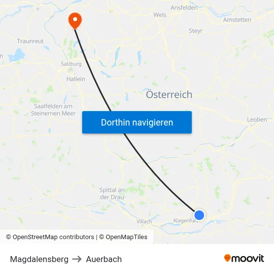 Magdalensberg to Auerbach map