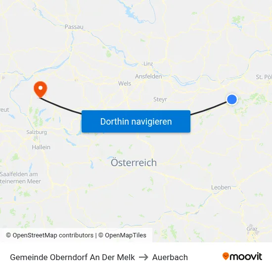 Gemeinde Oberndorf An Der Melk to Auerbach map