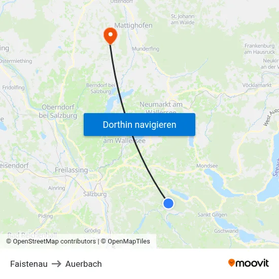 Faistenau to Auerbach map