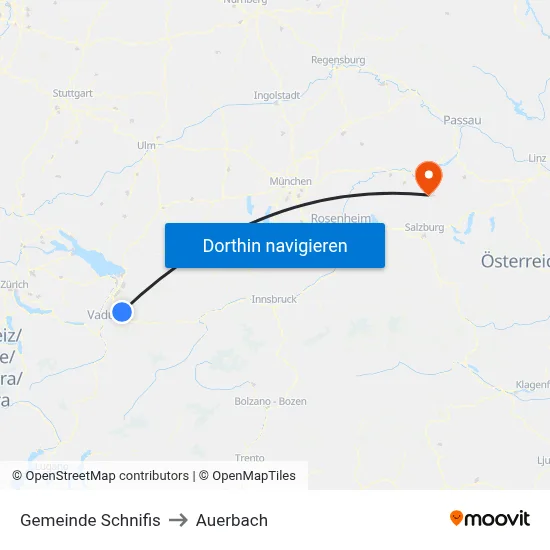 Gemeinde Schnifis to Auerbach map
