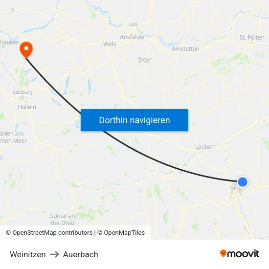 Weinitzen to Auerbach map