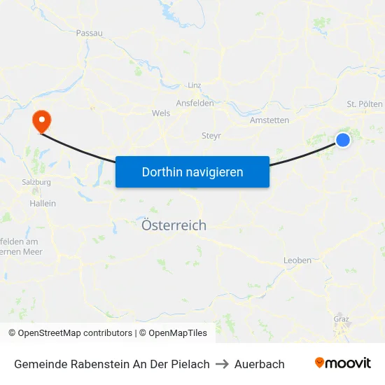 Gemeinde Rabenstein An Der Pielach to Auerbach map