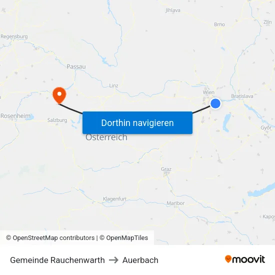 Gemeinde Rauchenwarth to Auerbach map