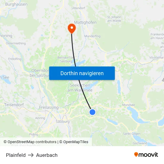 Plainfeld to Auerbach map