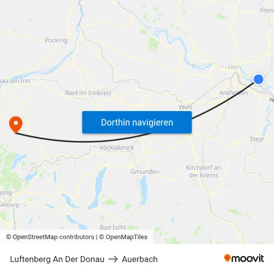 Luftenberg An Der Donau to Auerbach map