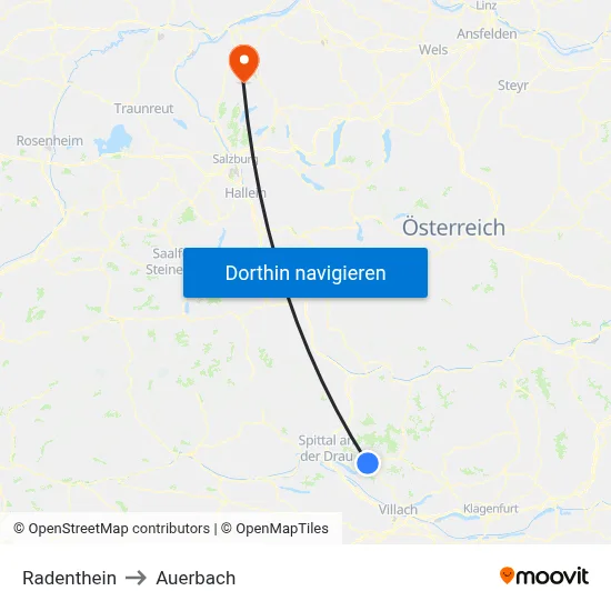 Radenthein to Auerbach map