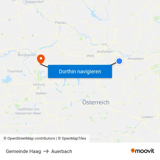 Gemeinde Haag to Auerbach map