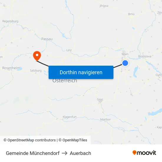 Gemeinde Münchendorf to Auerbach map