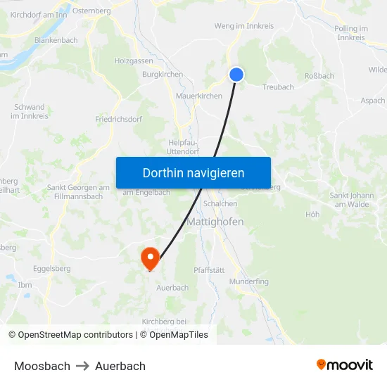 Moosbach to Auerbach map