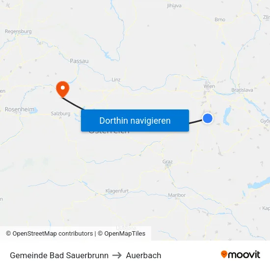 Gemeinde Bad Sauerbrunn to Auerbach map