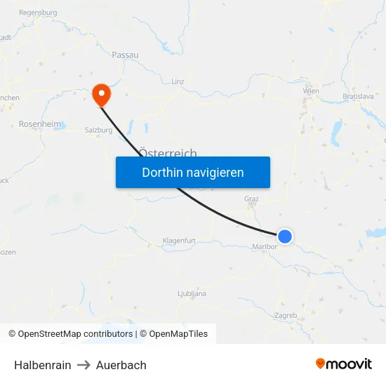 Halbenrain to Auerbach map