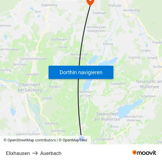 Elixhausen to Auerbach map