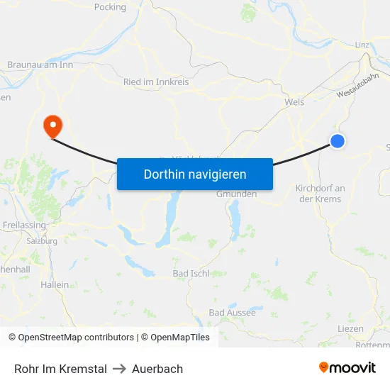 Rohr Im Kremstal to Auerbach map