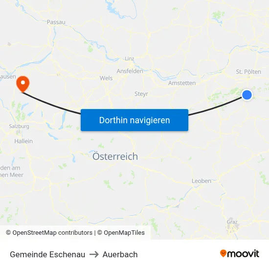 Gemeinde Eschenau to Auerbach map