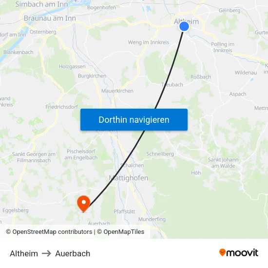 Altheim to Auerbach map