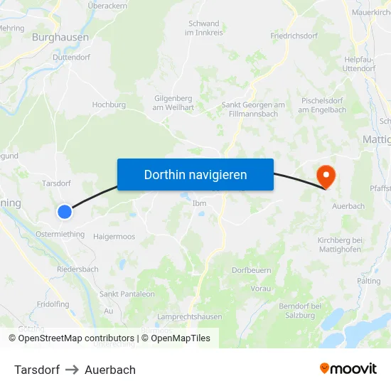 Tarsdorf to Auerbach map