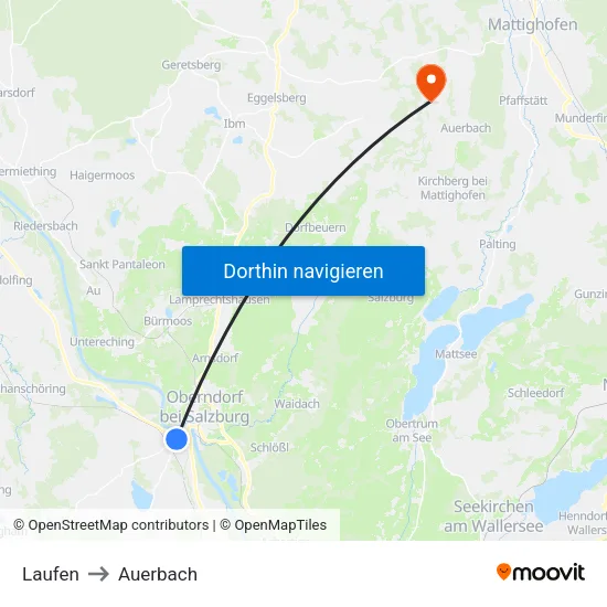 Laufen to Auerbach map