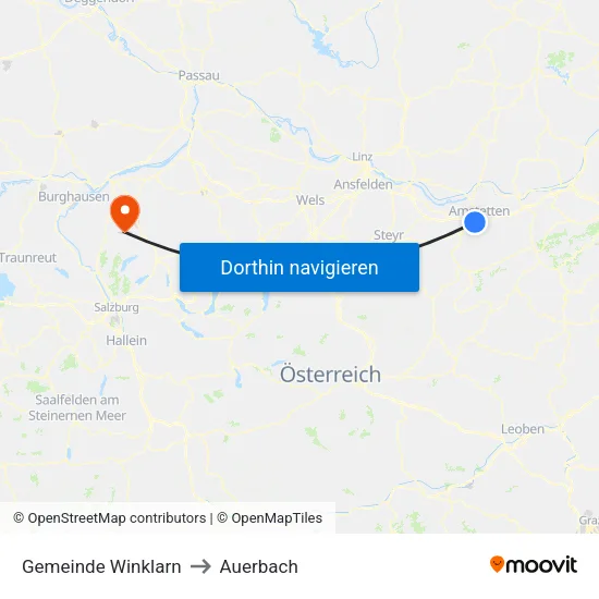 Gemeinde Winklarn to Auerbach map