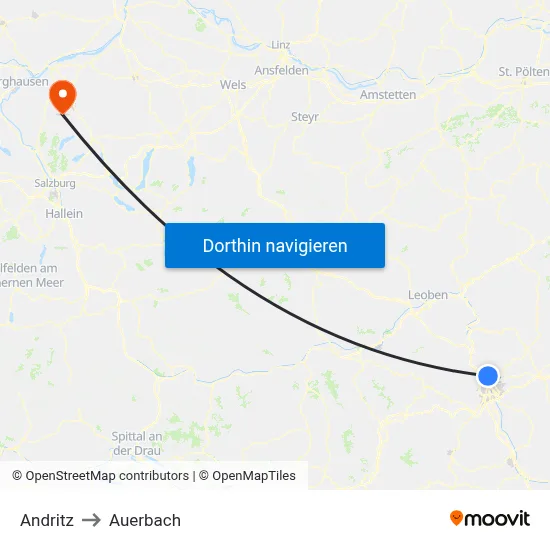 Andritz to Auerbach map