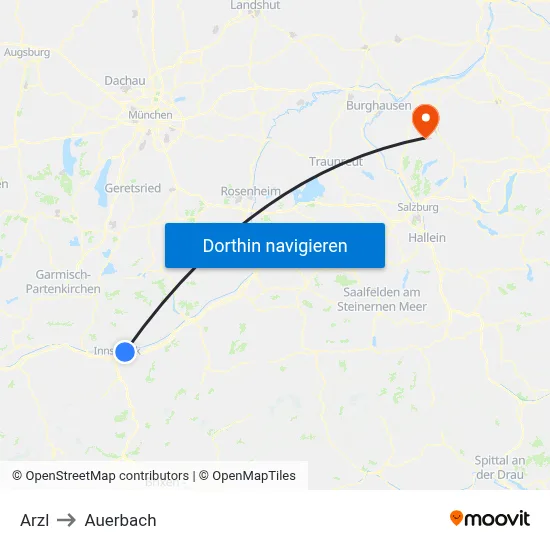 Arzl to Auerbach map