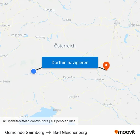 Gemeinde Gaimberg to Bad Gleichenberg map