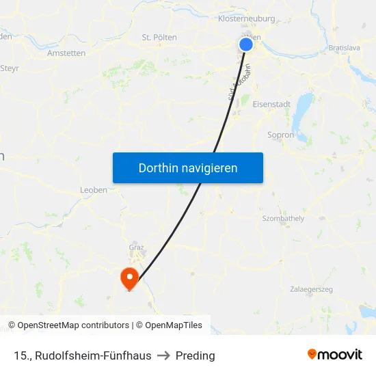 15., Rudolfsheim-Fünfhaus to Preding map