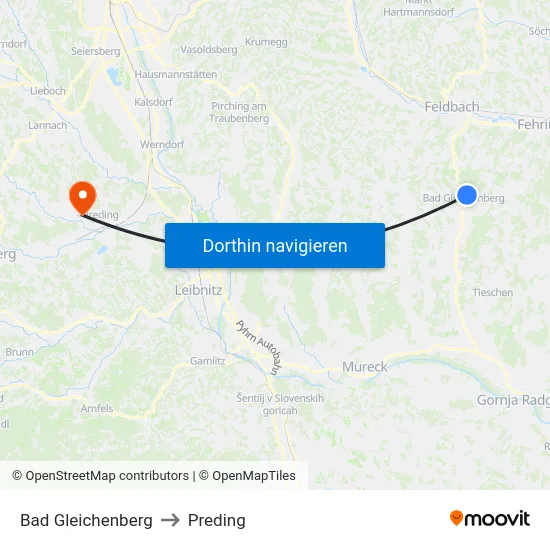 Bad Gleichenberg to Preding map