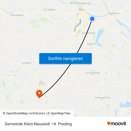 Gemeinde Klein-Neusiedl to Preding map